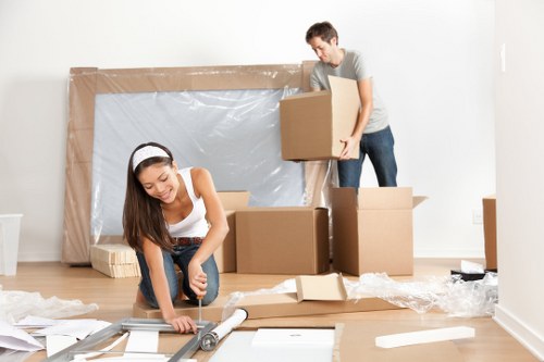 Professional team assisting with office relocation